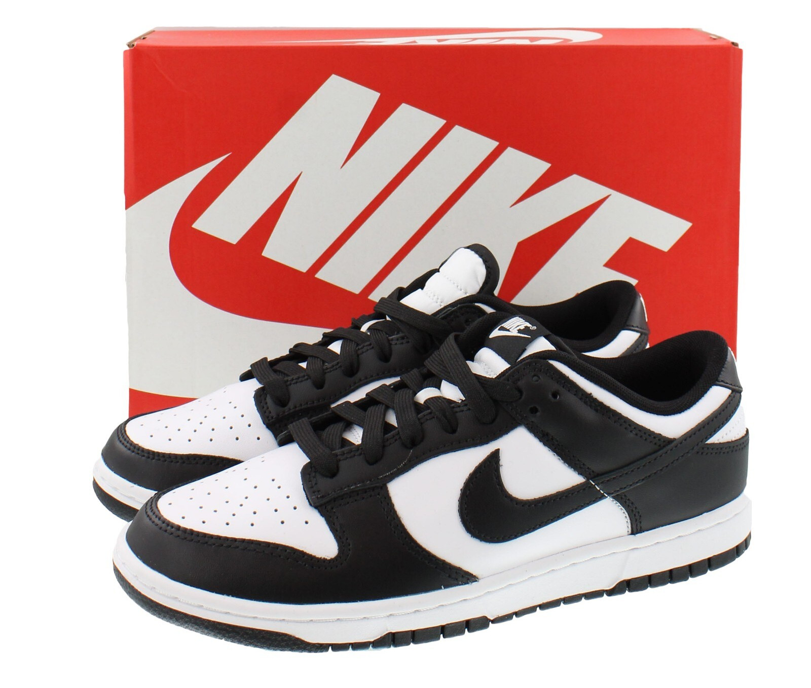 Men’s Nike Dunk Low Retro Shoes ’80s Color Block Panda Leather, DD1391-100